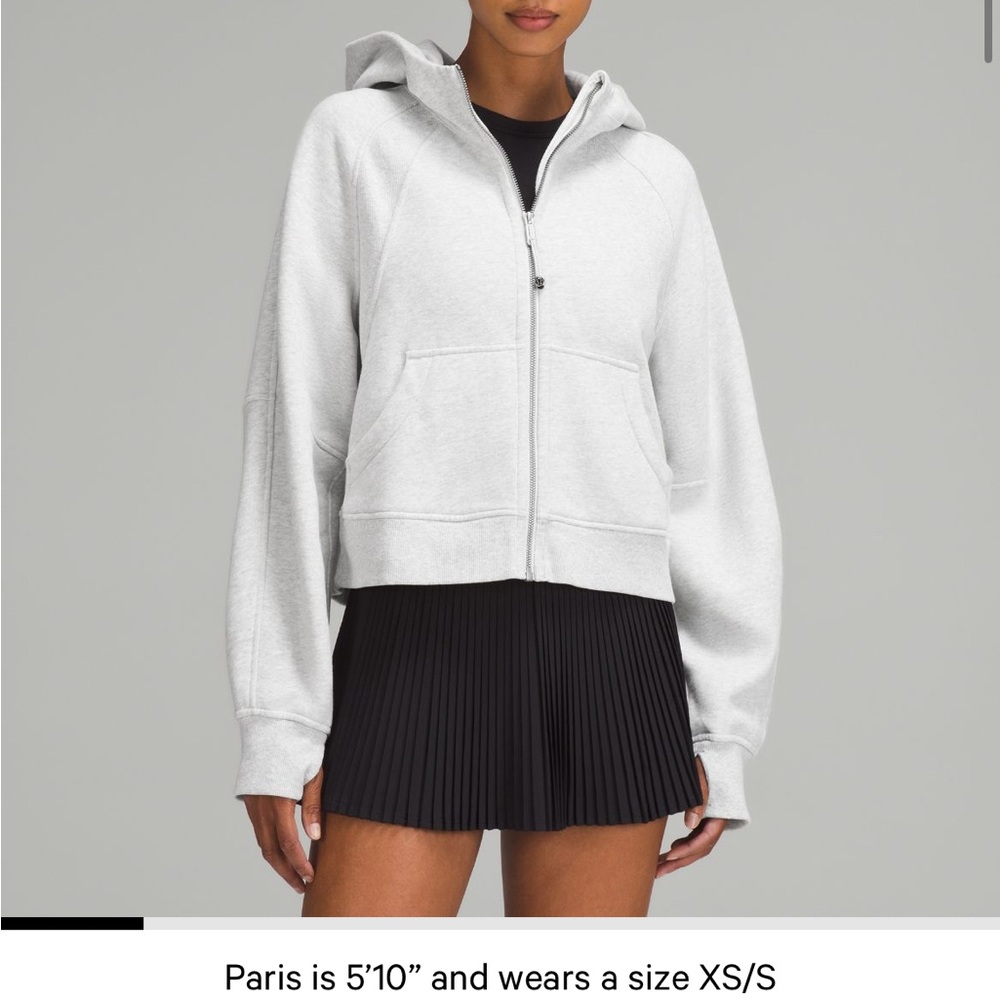Women's Gray cropped Zip-Up Hoodie
